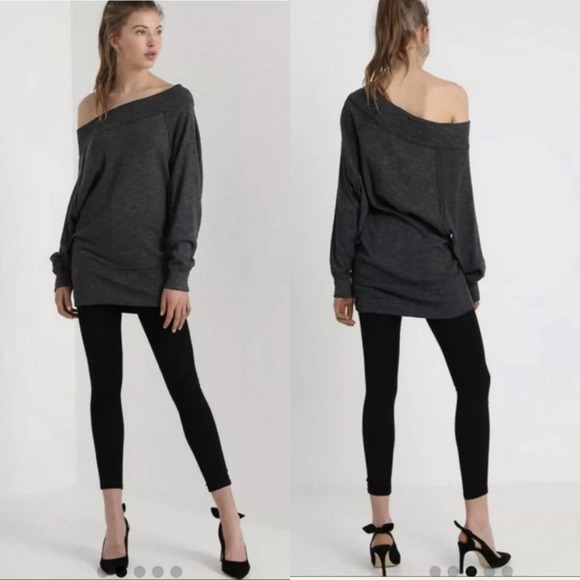 Free People Tops - 2 for $25 Free People Women Palisades Thermal Pullover Top Gray Large